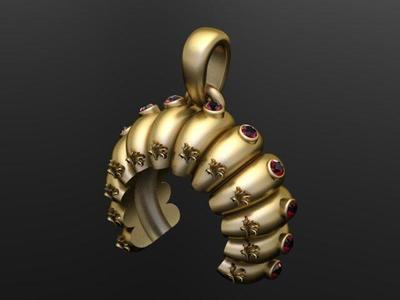 Golden Pendant  3D printable model