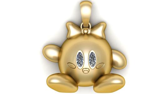 ANIME KIRBY GOLDEN PENDANT 3D-PRINTABLE-MODEL