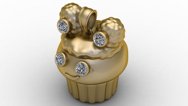 CUTE ICE CREAM PANDANT 3D PRINTABLE MODAL