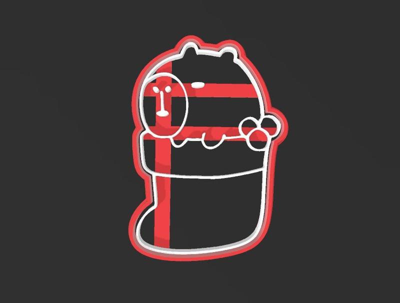 Capybara in Christmas boot, Cookie Cutter