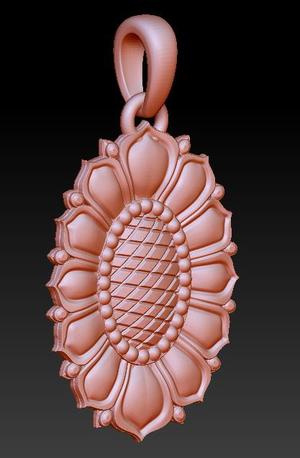 GOLD FLOWER PENDANT  3d printable model