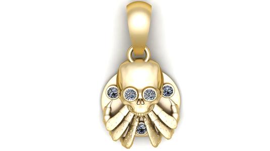 Skull Pendant   3D printable model