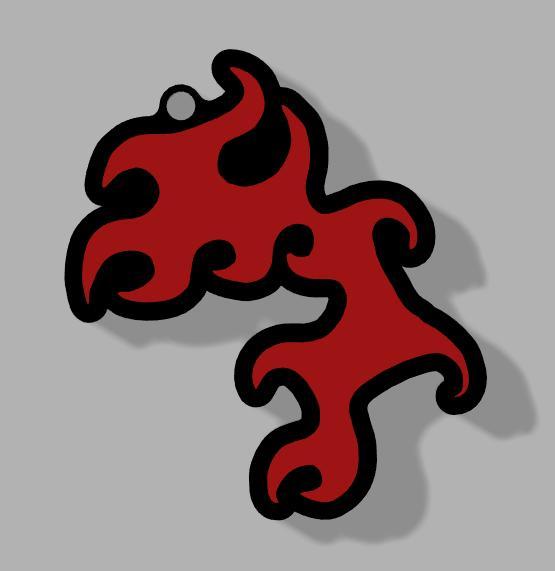 Demon Slayer Yoriichi Tsukiguni and Kamado Tanjiro Mark Keychain // Llavero Marca Yoriichi Tsugikuni y Kamado Tanjiro Demon Slayer