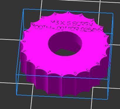 M3 X .5 THUMBSCREW  WITH DISTANCE INDICATORS