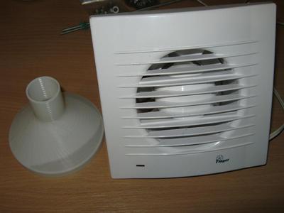 100 mm channel fan to 30 mm pipe adapter