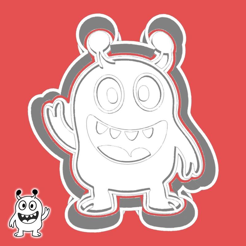 Cute monsters cookie cutters - antennoodlelo monster