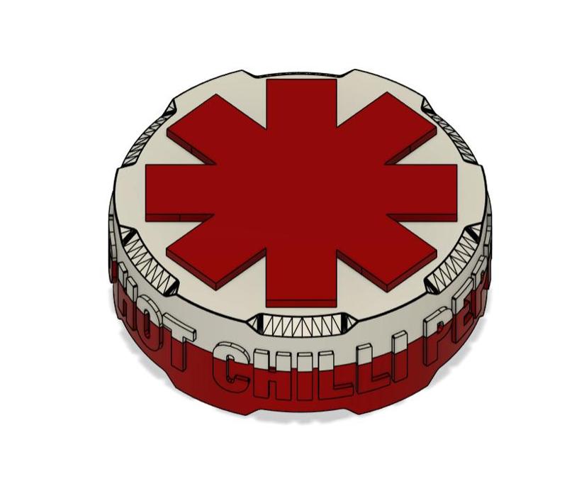 Trippy Red hot Chili Pepper 3D Grinder - Psychedelic Rock Vibes