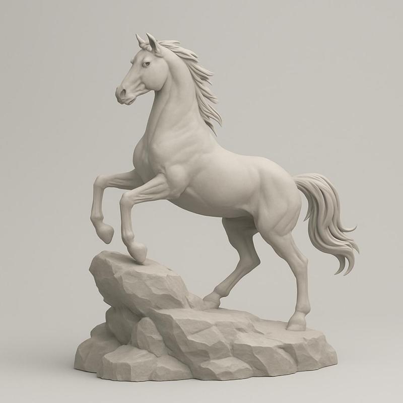 The Horse on Rock – 3D Print STL