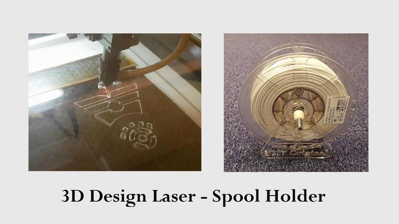 3D Printer - Custom Logo 5mm Acrylic Spool Holder