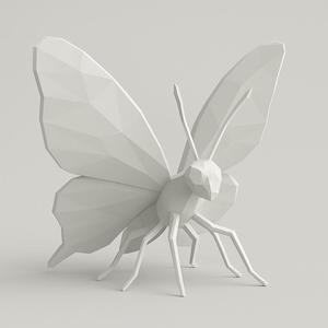 3D Printable Low Poly Butterfly