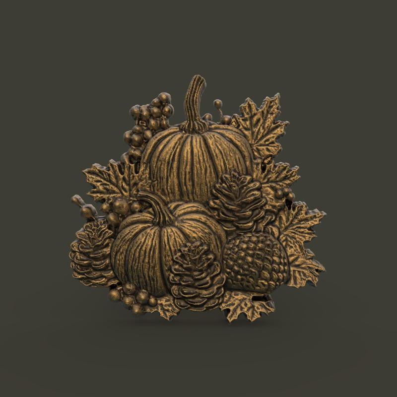 hollowen pumpkin fruit  decor  cnc