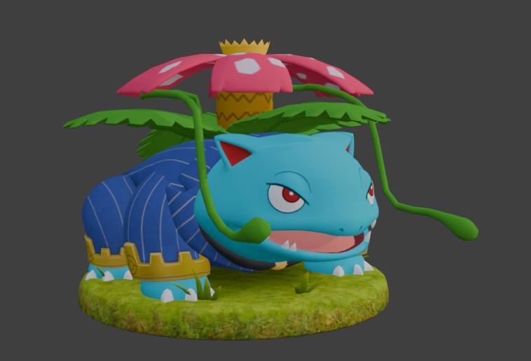Venusaur - Dapper Suit Style | 3D Printable STL | Pokémon Business Figure