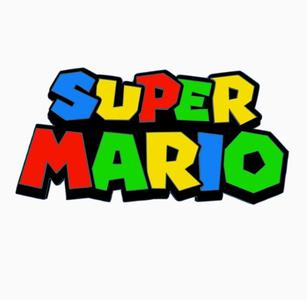SUPER MARIO Logo Display by MANIACMANCAVE3D