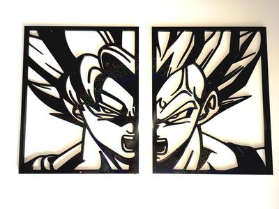 2D frame wall decor Goku Vegeta