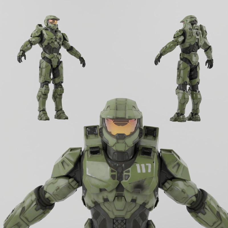 MAster Chief Lowpoly Rigged