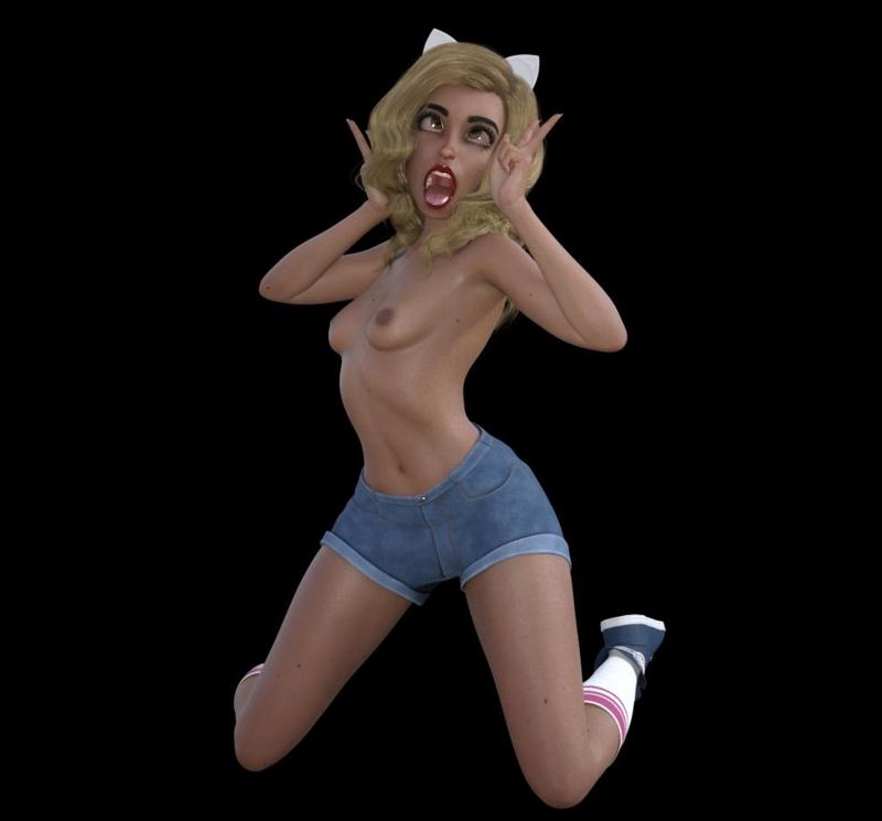 ahegao gamer girl topless