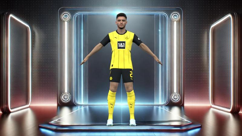 3D Rigged Yan Couto Dortmund 2025