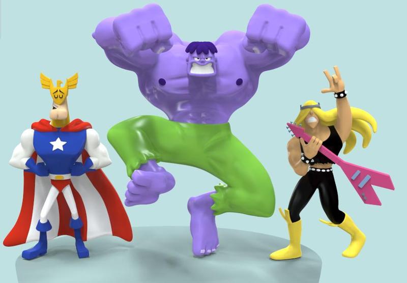 JUSTICE FRIENDS - MAJOR GLORY, VALHALLEN AND THE INFRAGGABLE KRUNK // LOS AMIGOS DE LA JUSTICIA EL MAYOR AMERICA, VALHALLEN AND GIGANTON