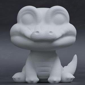 Knitted Fabric Cute Crocodile - 3D Printable Model