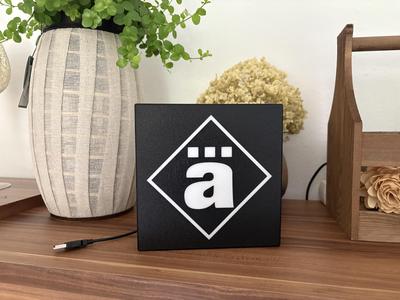 Illuminated doctors logo with LED - 3D print decoration