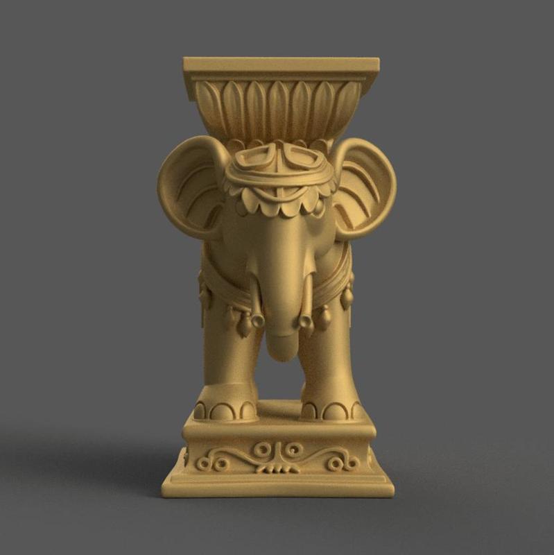 Charming Elephant Table-Pot-planter-candy container-urn-candle holder Multi-Use STL