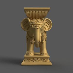 Charming Elephant Table-Pot-planter-candy container-urn-candle holder Multi-Use STL