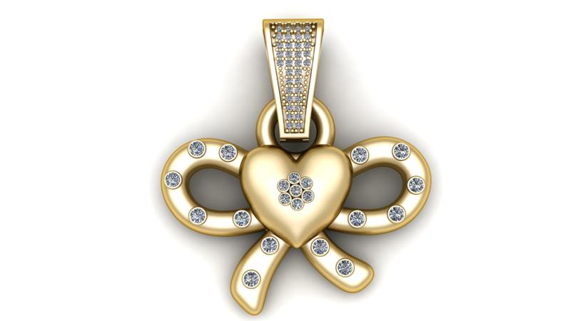 Gold Glamira Heart Pendant