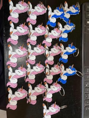 unicorn key ring STL