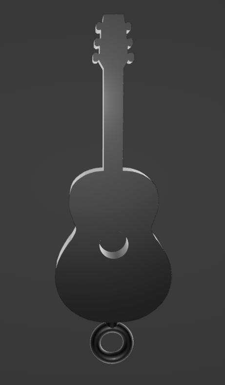 Musical keychain for all guitar lovers, concert guitar