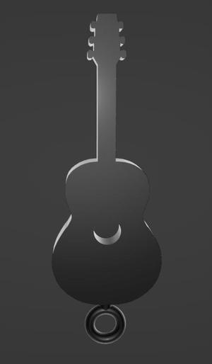 Musical keychain for all guitar lovers, concert guitar