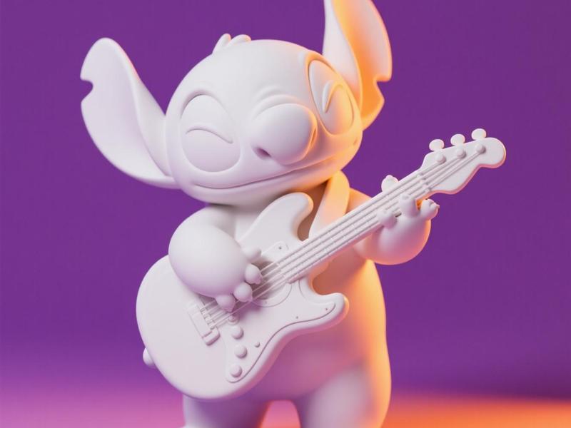 Stitch playing guitar, creative ornament