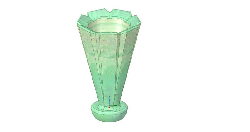 vase cup vessel v35 for 3d-print or cnc