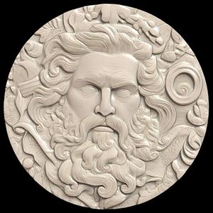 3D Model STL File for CNC Router/Laser & 3D Printer A Man Carving a Circular Stone Sculpture