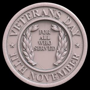 3D Model STL File for CNC Router Laser & 3D Printer Veterans Day