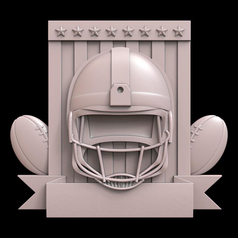 3D Model STL File for CNC Router Laser & 3D Printer Rugby helmet