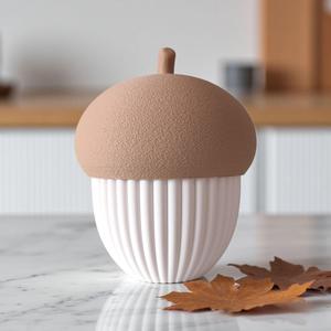 Ribbed acorn container (LED tealight compatible)