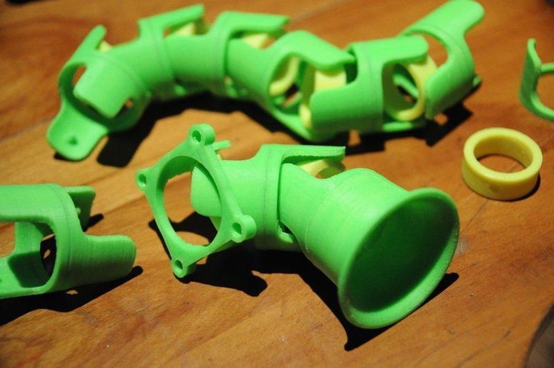 Modular hollow universal joint for cable management accessories pack