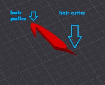 hair remover and cutter for vacuum rollers