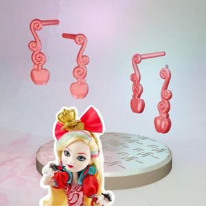 Ever After High Way Too Wonderland Apple White doll earrings replacement