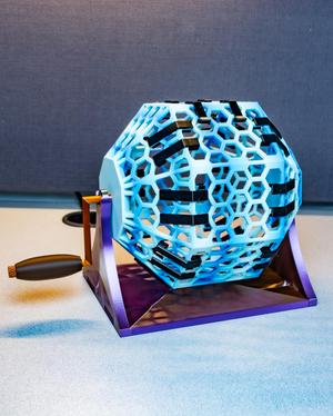 Bingo or Raffle Cage Roller Thingy-ma-jig