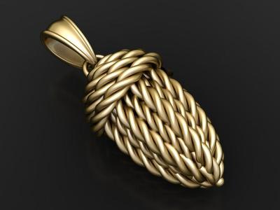 Vintage Yellow Gold pendant 3D printable model