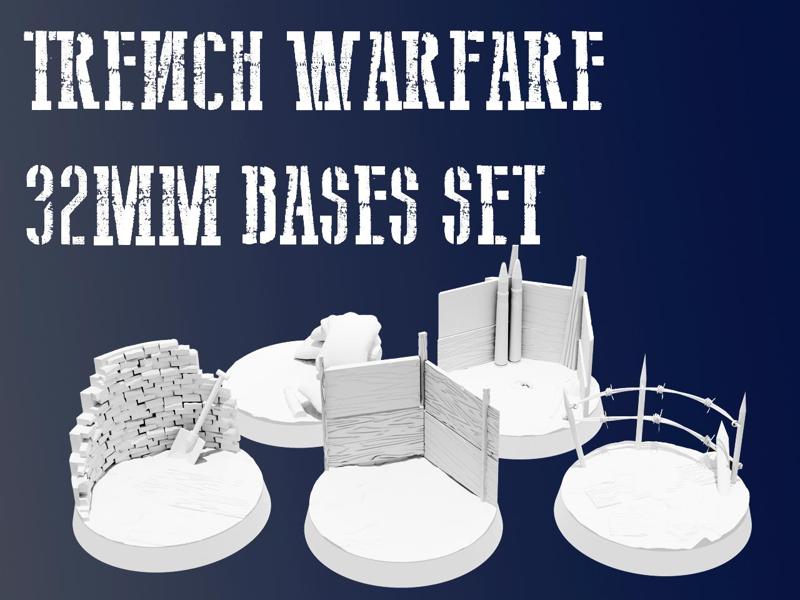 32mm Trench Warfare Bases Set V2