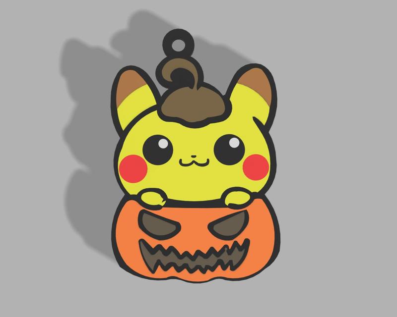 Pikachu Halloween Keychain || Pikachu Halloween Key Chain