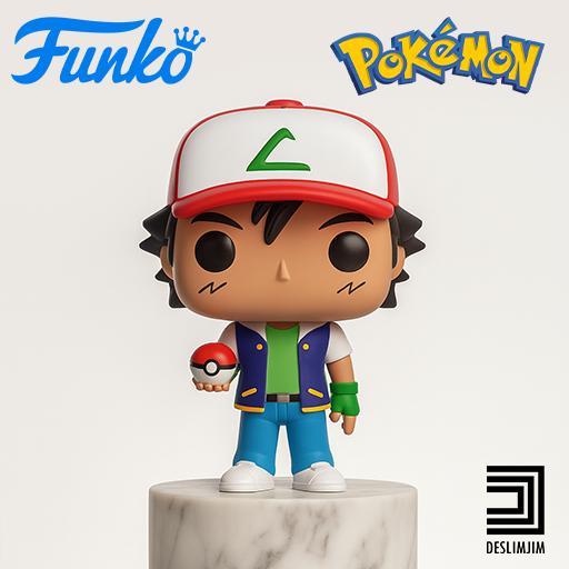 Ash Ketchum Pokemon Funko Pop Toyart
