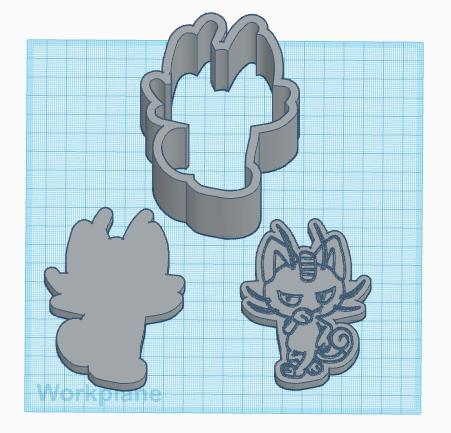 Pokemon: Alolan Meowth 3 Piece Bath Bomb Mold