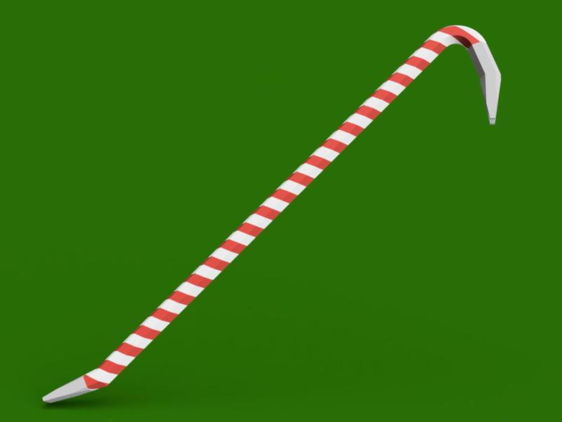 Santa's North Pole Crowbar: Candy Cane Edition