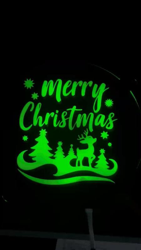 Merry Christmas Neon Lightbox Sign, Christmas Gift