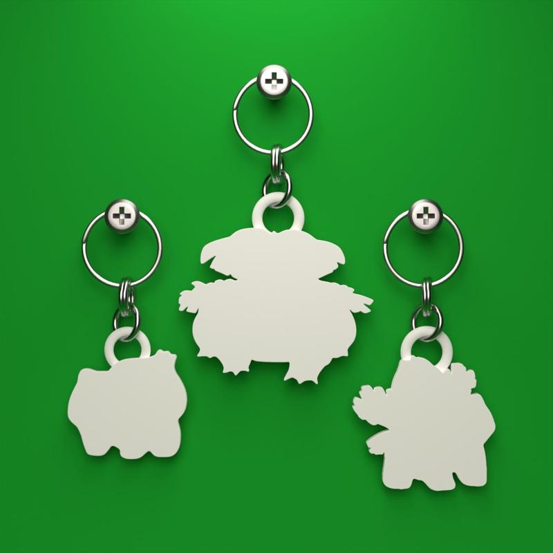 Bulbasaur Ivysaur Venusaur Silhouette Keychain