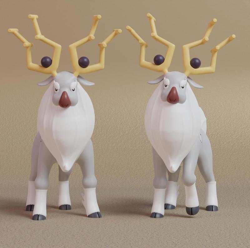 Pokemon - Wyrdeer with 2 poses
