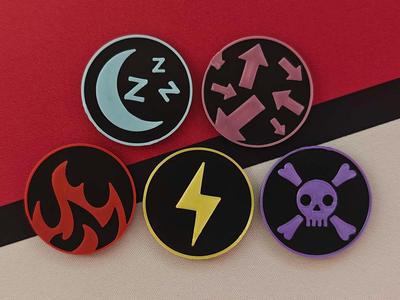 Pokemon Special Condition Tokens